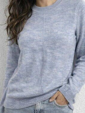 White + Warren 100% Cashmere super Soft size M Blue Crew Neck Sweater